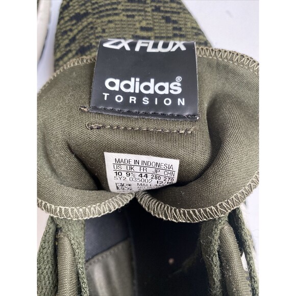 adidas ZX Flux Primeknit Men Green Black  2016 Sz 10 BB2165 - Picture 3 of 12